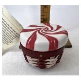 Longaberger CC Miniature peppermint prototype lid
