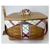 Longaberger Plaid tidings with liner protector and