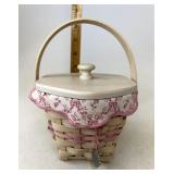 Longaberger HoH With liner protector lid and tie