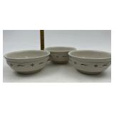 Longaberger USA Blue soup/salad bowls used