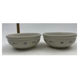 Longaberger USA Blue cereal bowls used condition