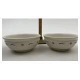 Longaberger USA Blue soup/salad bowls Used