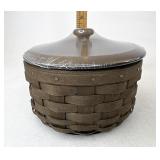 Longaberger Round coaster with Protector and lid