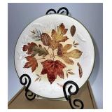 Longaberger NIB Fall foliage luncheon plates set