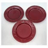Longaberger 2 USA Paprika Bread plates gently used