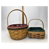 Longaberger Holiday helper baskets with liners