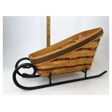 Longaberger Sleigh with protector and wrought