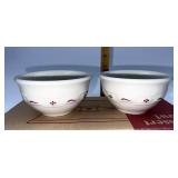 Longaberger USA NIB red Dessert bowls