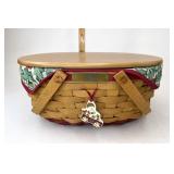 Longaberger Get together with liner lid and tie
