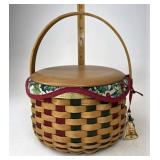 Longaberger Caroling With liner protector lid and