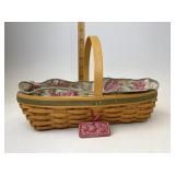 Longaberger Peony with liner protector and tie on