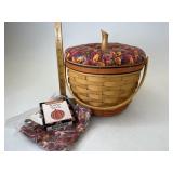 Longaberger Pumpkin with liner protector lid and