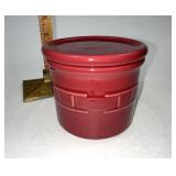 Longaberger USA NIB Paprika 1 pint crock with lid