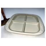 Longaberger USA Ivory four-way divided relish