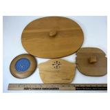 Longaberger Three lids & bread divider