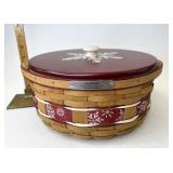 Longaberger Falling snow with liner protector and
