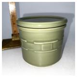 Longaberger USA NIB Sage 1 pint crock with lid