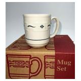 Longaberger USA NIB Green set of four mugs