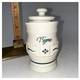 Longaberger NIB green thyme Spice jar