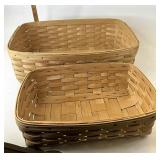 Longaberger Vintage natural rectangular baskets
