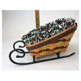Longaberger dash Away sleigh with liner protector