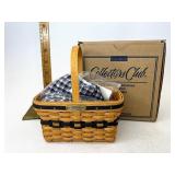 Longaberger JW miniature market with liner and