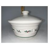 Longaberger Traditional Holly covered dish