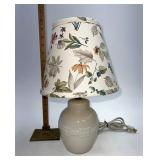 Longaberger Ivory lamp with botanical fields