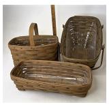 Longaberger Vintage baskets with protectors