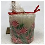 Longaberger Peppermint inclusion candle