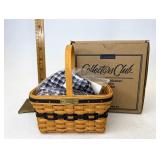 Longaberger JW miniature market with Liner and