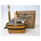 Longaberger JW miniature market with liner and