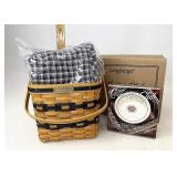 Longaberger JW miniature two pie with liner