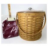 Longaberger Ice bucket with liner lid and