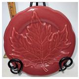 Longaberger Pottery leaf plate