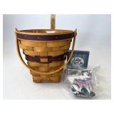 Longaberger Lilac with  Liner protector and tie