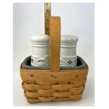 Longaberger Salt and pepper with Liner protector