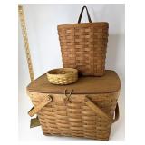 Longaberger Large picnic with riser tall key and