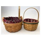 Longaberger Button and holiday helper both with