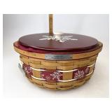 Longaberger Falling snow with liner protector lid