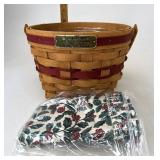 Longaberger Jingle bell with liner and protector