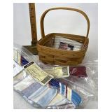 Longaberger Coaster tote with liners and