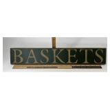 Wooden baskets sign