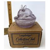 Longaberger Miniature Easter bunny dish