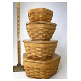 Longaberger Generations bottom three have lids