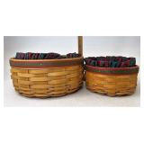 Longaberger Darning and button both with Liners