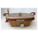 Longaberger Silver balls with liner protector lid
