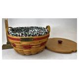 Longaberger Popcorn with liner protector lid