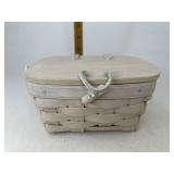 Longaberger White wash kiddie purse with