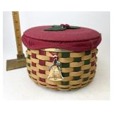 Longaberger Caroling With liner protector lid and